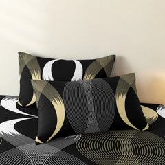 3pcs Botanical Geometric Lines Floral Design Bedding Set Included 1