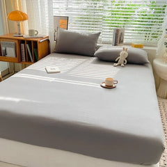 100% Cotton Fitted Bed Sheet with 360 Elastic Band Bedsheet Bedspread