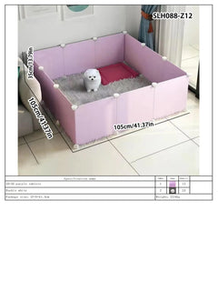 Dog Pet Fence Indoor Isolation Gate Dog Cage Small Dog Iron Guardrail Freely Combinable Cat and Dog Pet Fence