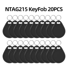 NTAG215 NFC KeyFob Waterproof Rewritable Keychain 504 Bytes Compatible with Amiibo & Apple Shortcuts for iOS Android