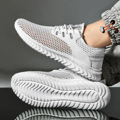 Men's and Women's Fashionable Sports Shoes, Breathable and Lightweight Casual Tennis Shoes, Hollow Mesh Men's Running Shoes