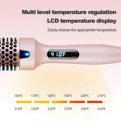 Hot Sale Portable Ionic Straightening Hair Curler Round Brush Hair Styling Tool Electric Infrared Heated Comb Hair Styling Brush