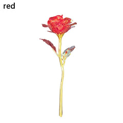 Valentine's Day Creative Gift 24K Foil Plated Rose Gold Rose Lasts Forever Love Wedding Decor Lover Lighting Roses Creative Gift
