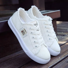 Spring Summer Women Canvas Sneaker Low Top Denim Sneakers Ladies