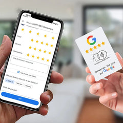German Review Us On Google Tap Card NFC Ready To Be Activated Instantly Boost Business Reviews Google Review Tap NFC Card Tag