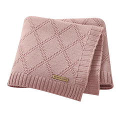 Newborn Baby Swaddle Wrap Blankets for Stroller 90*70cm Knitted Infant Boys & Girls Solid Receiving Blanket Toddler Throw Quilts