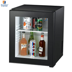 Glass Door Minibar Fridge Refrigerator for Hotel No Noise Luxury 40L Haino Teko 220v 65 Air Cooling Diagnostic Tools Fridge 65W
