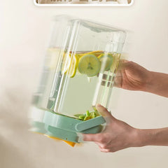 Cold Kettle Summer Flower Teapot with Faucet Refrigerator Cold Kettle Large Capacity Ice Kettle Beverage Bucket Outdoor