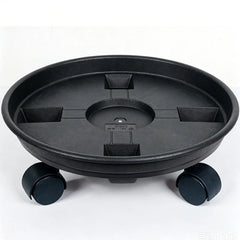 Heavy Duty Plant Holder 4 Wheel Rolling Planter Tray with Drainage Plant Pot Dolly Movable Base Home Garden Decorative Pot Stand