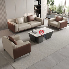 Office Sofa Simple Modern Business Leisure Reception Room Meeting Area Three-person Office Sofa Coffee Table Combination