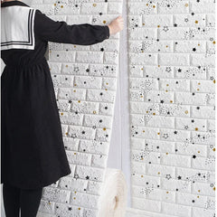 3D Foam Brick Wall Panels Stickers Self Adhesive Waterproof Living