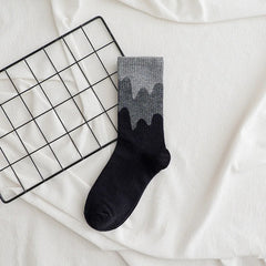 New Women Socks Cute Love With Heart Print Sock Cotton Harajuku Vintage Happy Female Dots Heart Kawaii Sox White Pink Crew Sock
