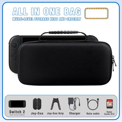 For NS 2 Travel Carrying Case Portable Carry Case Hard Shell Pouch for Switch 2 Console & Accessories Storage Bag