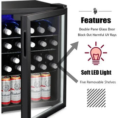 Activity priceActivity limited-time pricePromotionCompact 2.4 Cu. Ft. Mini Wine Cooler with Clear Glass Door, Quiet Operation, a