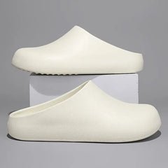 Home Outdoor Clogs for Men, All-Season Non-Slip Waterproof Half-Slippers, Chef Shoes for Work and Outdoor Wear