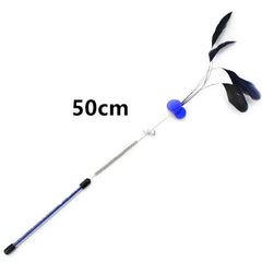 Cat Toy Spring Cat Toys Interactive Steel Wire Feather Toys for Cats Teaser Funny Feather Cats Toy Stick Plush Ball Pet Supplies