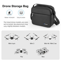 Drone Storage Bag Photography Camera Crossbody Shoulder Bag Waterproof PU Fabric For DJI Mini Series / Osmo Pocket Series