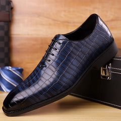 Luxury Mens Leather Shoes Retro Carved Lace-up Brogue Oxford Wedding Men Dress Shoes Male Formal Business Gentleman Office Shoes