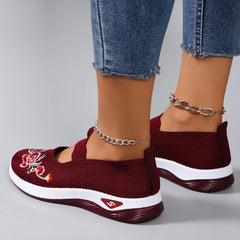 Spring new women's sports shoes, fashionable, breathable, lightweight, non-slip, wear-resistant, casual sports shoes, flat shoes