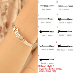 Personalized Name Bracelet for Women Men Custom Jewelry Stainless Steel Customized Bangle Gold Color Arabic Name Birthday Gifts