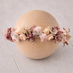 Floral Newborn Headbands for Photography Props Handmade Infant Girl Flower Wreath Baby Headband Newborn Photoshoot, Accessories