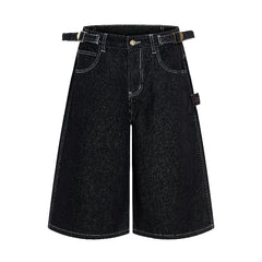 American Retro Baggy Wide Leg 3/4 Length Jean Women Y2K Vintage Spring