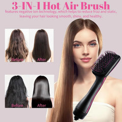 2 in 1 Hot Air Comb, with High-Speed Ion Airflow, Use Air to
