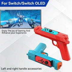 For NS Switch/Switch OLED Shooter Hunting Games Gun Controller Compatible For Switch/Switch OLED Left right Handle Accessories
