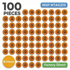 10mm FPC NFC Tag NTAG213 Rewritable Sticker for iPhone Android Devices Mini RFID Sticker 144 Bytes for Smart Home Automation