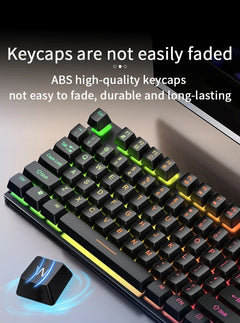 YINDIAO™ Wired Backlit Keyboard & Mouse Combo – Mechanical Feel, USB Ergonomic Gaming & Office Set | FlipStylez LLC®