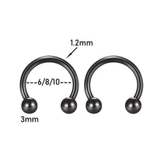 2pcs Stainless Steel Crystal CZ Tragus Piercing Helix Studs Earrings