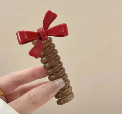 rope adult telephone cable ring Rabbit Cute Hair Ring Large Frosted Adult Hair Tie  head ring Children's telephone hephone Cable