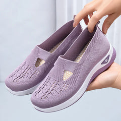 2025 Spring Women's Sports Shoes Mesh Fashionable Breathable Lightweight Non-slip Wear-resistant Casual Sports Shoes Flat Shoes