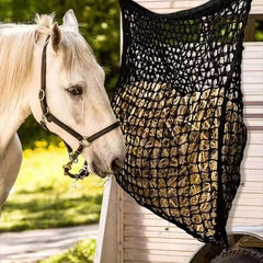 1Pc Durable Slow Feed Hay Net Large Capacity Hanging Horse Hay Bag 80x90cm Hay Feeder Bag for Horses Goat Sheep