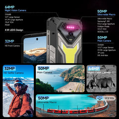 Ulefone Armor 34 Pro Plus 5G AI Rugged Phone  6.95" 25500mAh 32GB+512GB Built-in Projector 120Hz NFC Dimensity 7400X Smartphone