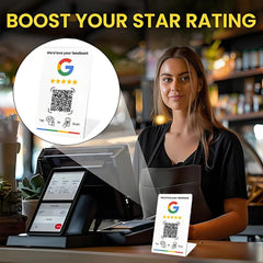 NFC215 Programmable for Google Review Card NFC Station Table 13.56Mhz QR code can be independently set to link Standing Card