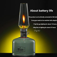 Campingmoon T-1 Outdoor Gas Coreless Candle Lamp Gasification Tent Gas