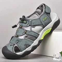 Summer Men's Shoes 2023 New Casual Sandals Outdoor Walking Anti-slip Beach Sports Shoes Platform Sandals Leather Slipper Man