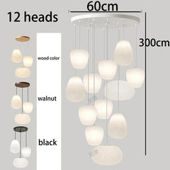 Nordic Home Decoration Stair Chandelier LED Pendant Lights Modern Ceiling Light Indoor Lighting Fixtures For Living Room Bedroom