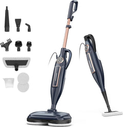 Steam Mop Cleaner with Rotating Mop Pad 10 in 1 Lightweight Spin Mop 1300W Powerful Floor Steamer for Home Hardwood Laminate VM6