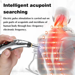 Electric Acupuncture Pen Pain Relief Biological Microelectric Pulse Pen Powerful Acupoint Massage Pen Beauty Health Care Tool