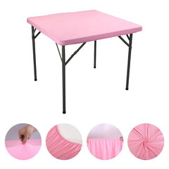 Square Elastic Edge Fitted Table Cover Outdoor Camping Picnic Tablecloth Wedding Banquet Cocktail Party Decor Table Cloth