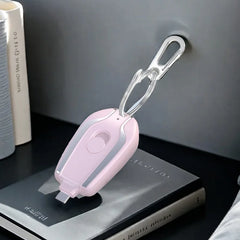 2000mAH Mini Keychain Power Bank Emergency Portable Charger Compatible with iPhone11 12 13 14 , Samsung, Xiaomi Small Power Bank