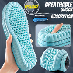 1 Pair Breathable Shock-absorbing Insoles Men's Outdoor Sport Insoles Soft Elastic Sole Comfortable Arch Support Insoles