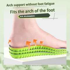 1 Pair Breathable Shock-absorbing Insoles Men's Outdoor Sport Insoles Soft Elastic Sole Comfortable Arch Support Insoles