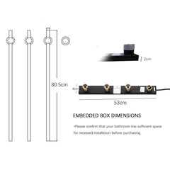 Modern Electric Heated Towel Rack Wall Mounted Bathroom Towel Warmer Heated Towel Rail Heater 3Bars Stainless Steel 220V/110V