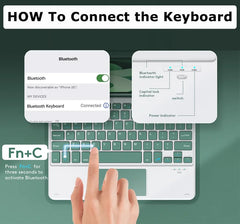 Spanish/English Keyboard Ultra Thin Wireless Keyboard Mouse for iPad Pro for Xiaomi Samsung Keyboard Bluetooth 10 inch