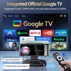 HORLAT 3200Ansi Lumens 4K Full HD Projector T10ULTRA 2G 32G Home Theater WiFi Android 14 Portable Smart TV Cinema Beam Projector