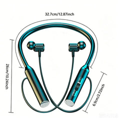 Bluetooth 5.0 Wireless Bluetooth Headphones 9D Stereo Magnetic Design Neckband Earphone HiFi Stereo With Mic Bluetooth Earphone