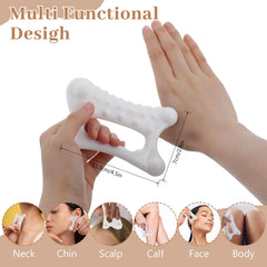A square thumb massager, multifunctional acupoint pressing massage, portable bone-shaped design for meridian relaxation